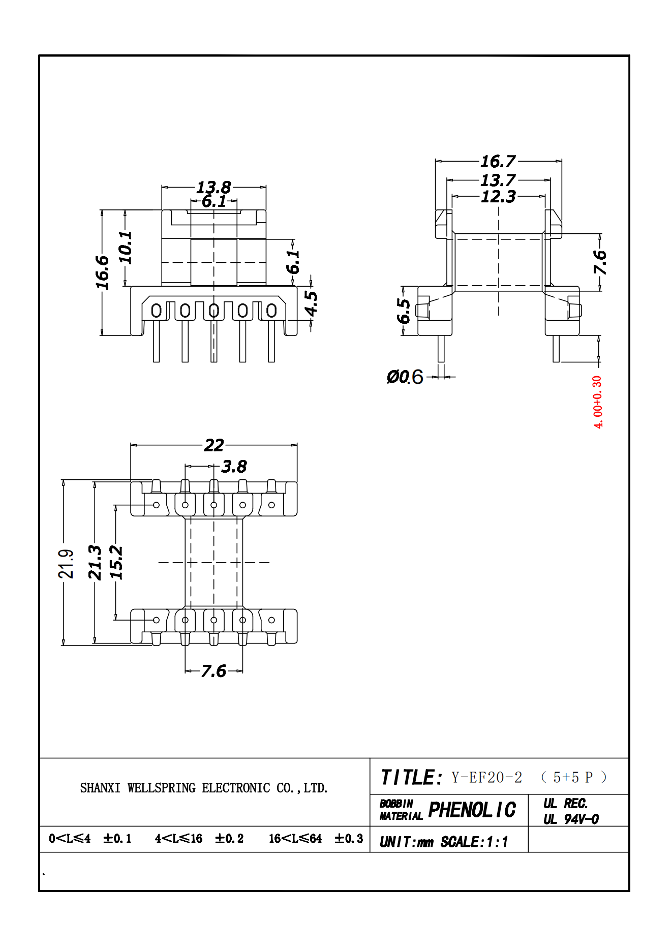 EF20 V 5+5 BOBBIN