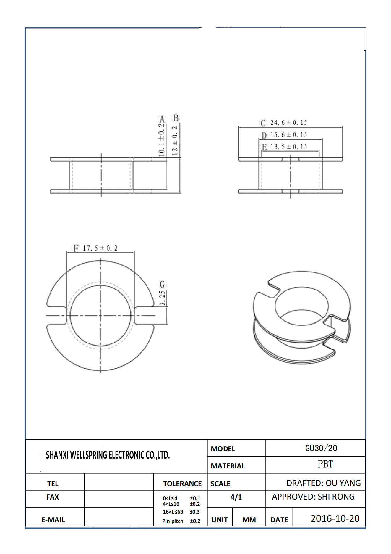 GU30 BOBBIN