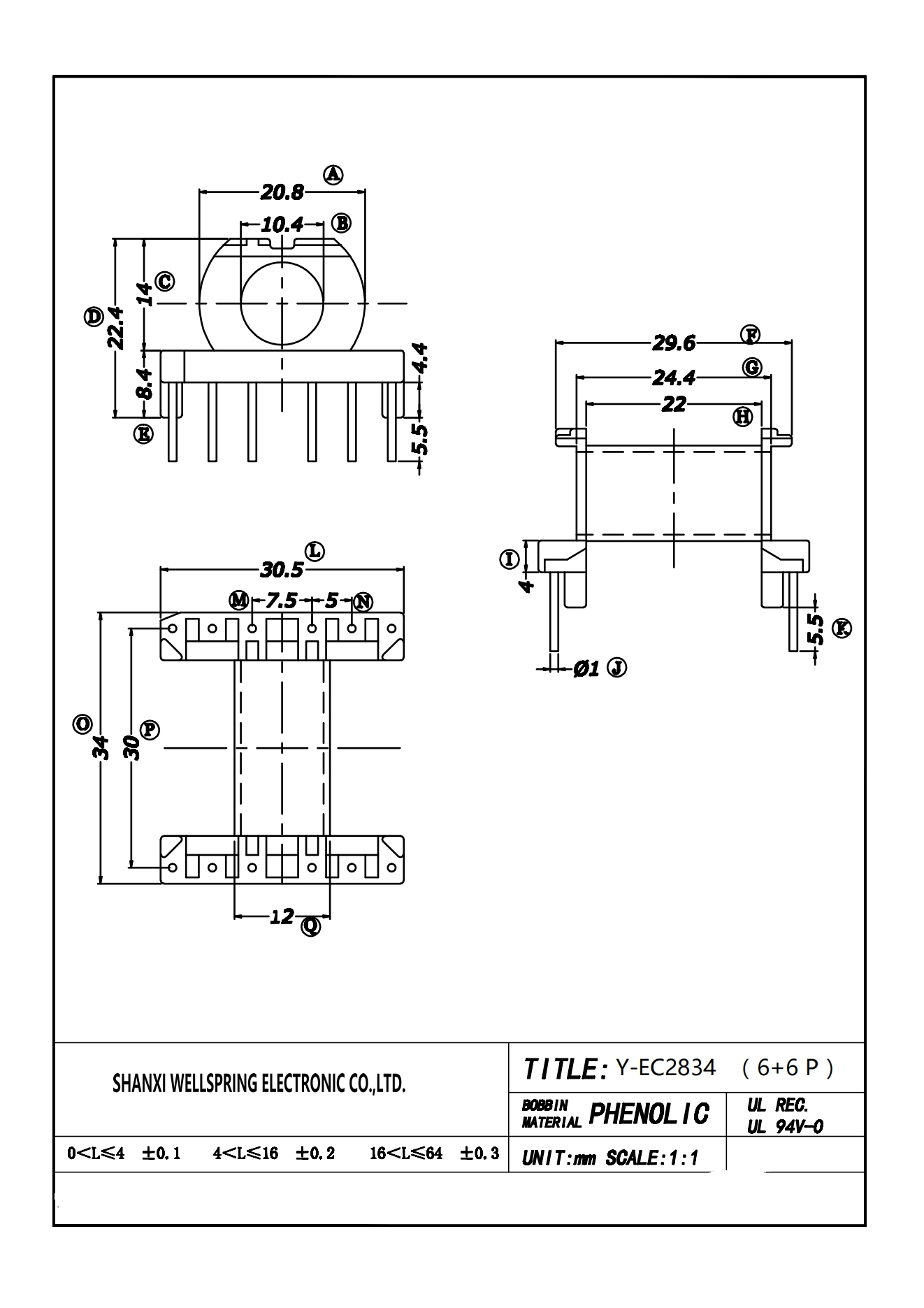 EC2834 H 6+6  BOBBIN