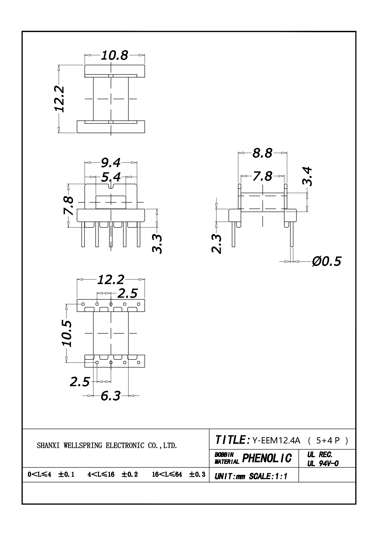 EEM12.4 H 5+4  BOBBIN