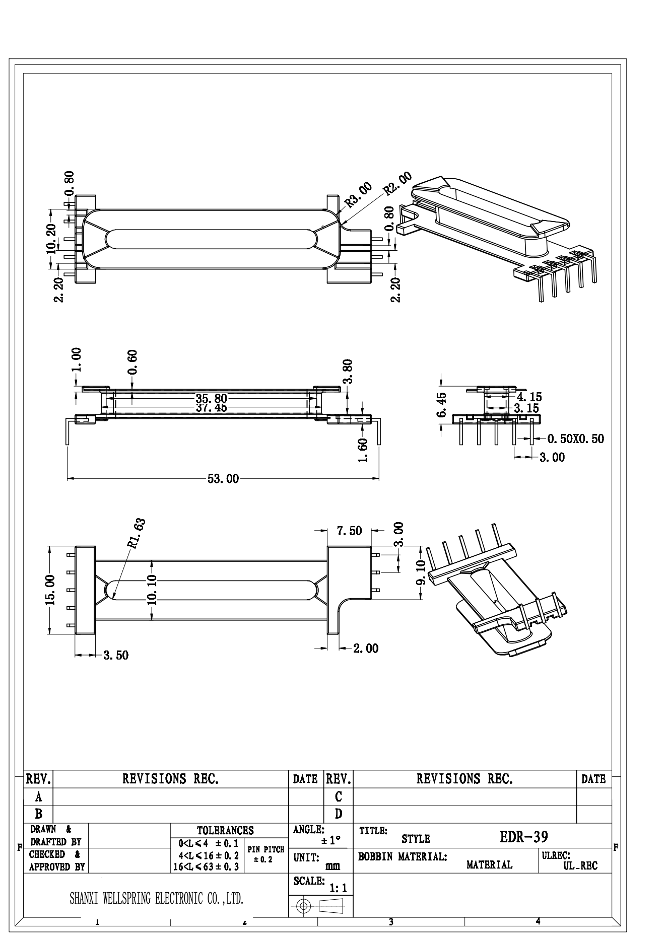 EDR39 V 5+3 BOBBIN