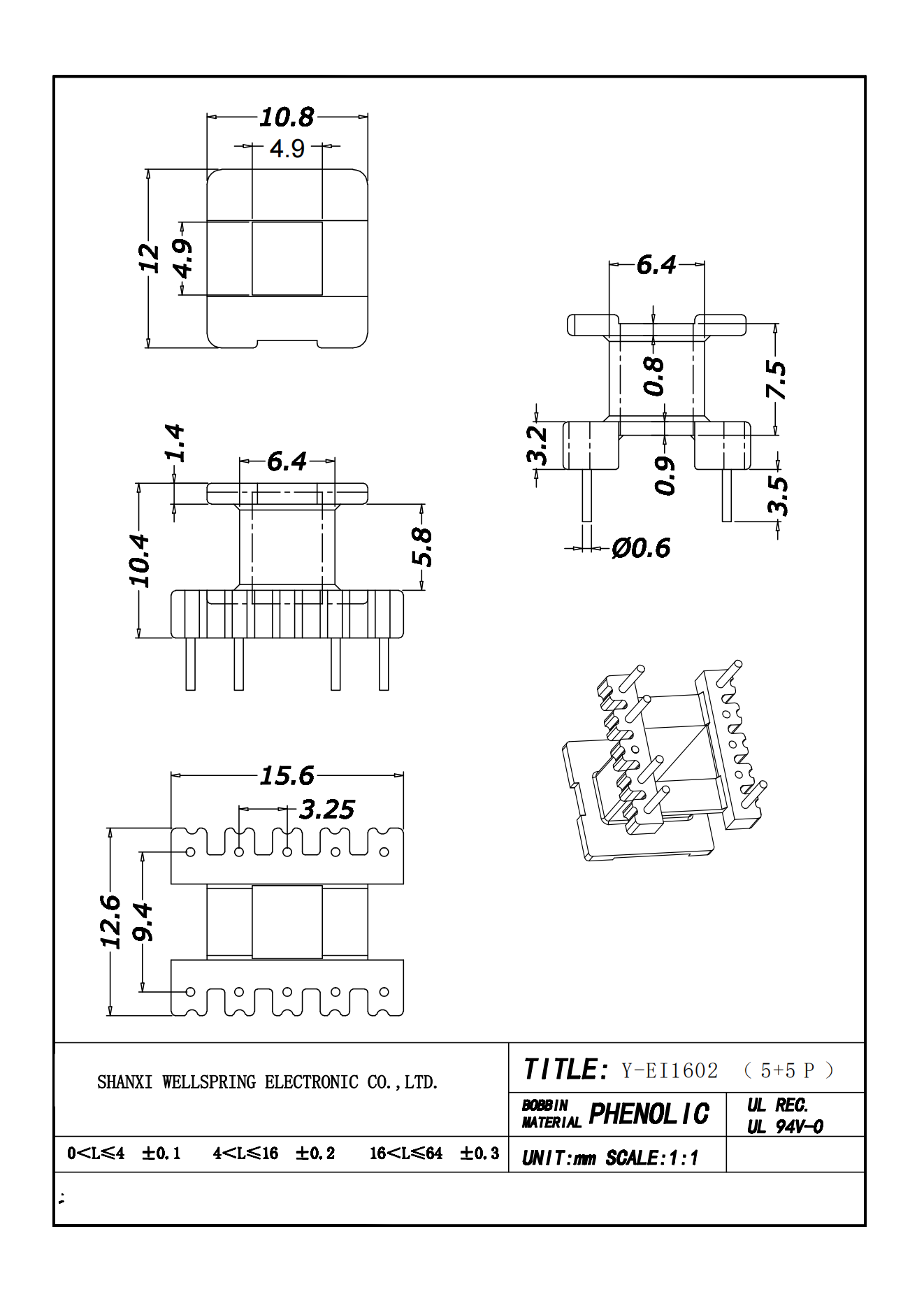 EI1602 V 4+2 BOBBIN