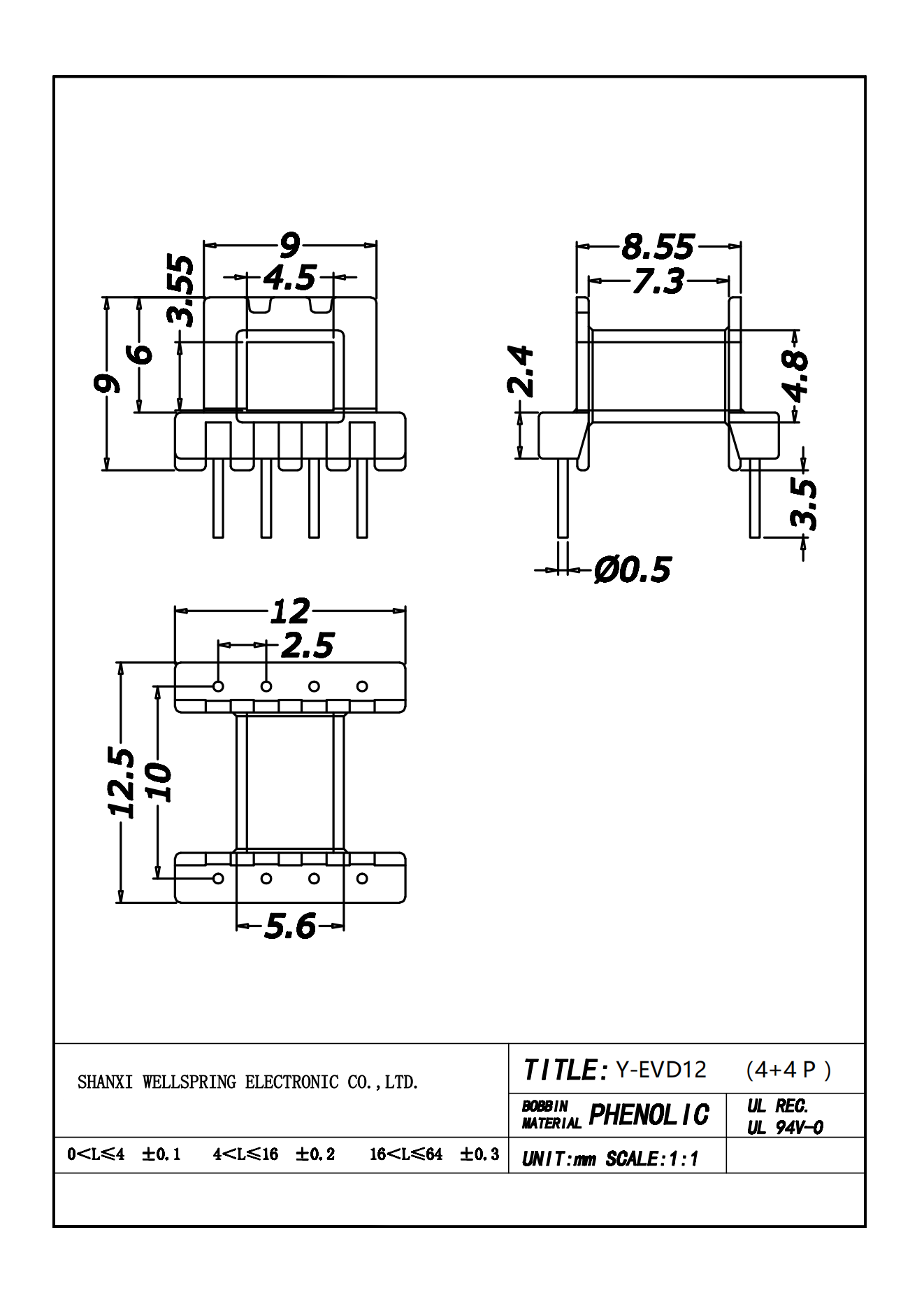 EVD12 H 4+4 BOBBIN