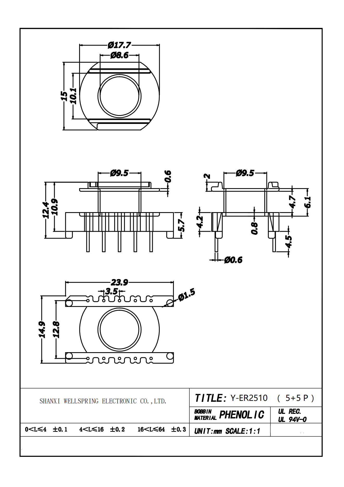 ER2510 V  5+5 BOBBIN